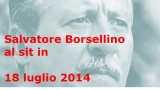 Salvatore Borsellino al sit in di fronte al Tribunale