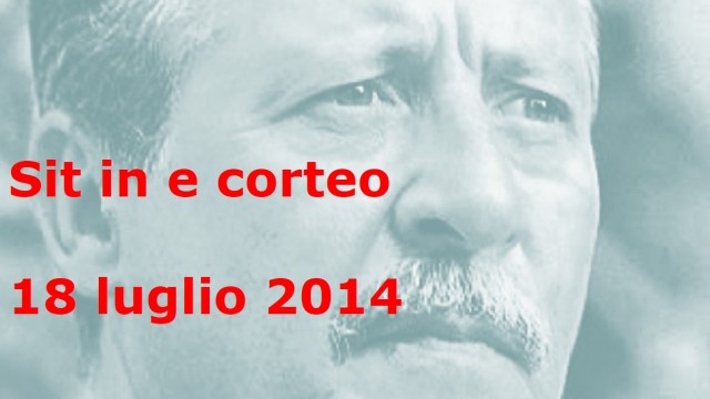 Sit in e corteo delle agende rosse 18 luglio 2014