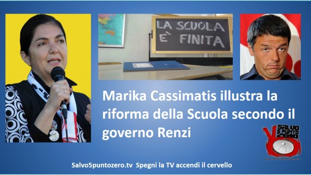 Marika Cassimatis ci illustra la riforma Renzi sulla scuola. Camogli, 14/09/2014