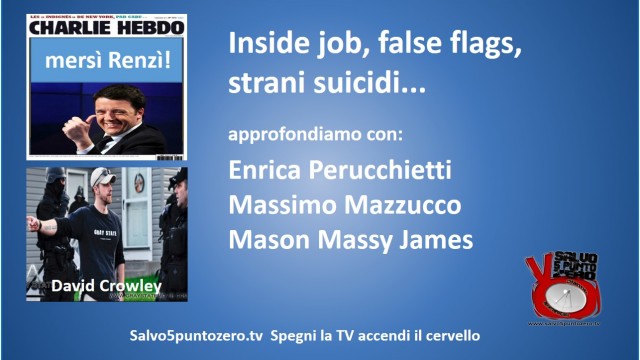 Inside Job, False flags, strani suicidi…ne parliamo con Enrica Perucchietti, Mason Massy James, Massimo Mazzucco.