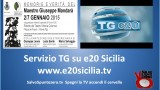 Servizio TG e20 Sicilia sulla mostra “Memorie e Verità” di Giuseppe Mandarà. 06/01/2015