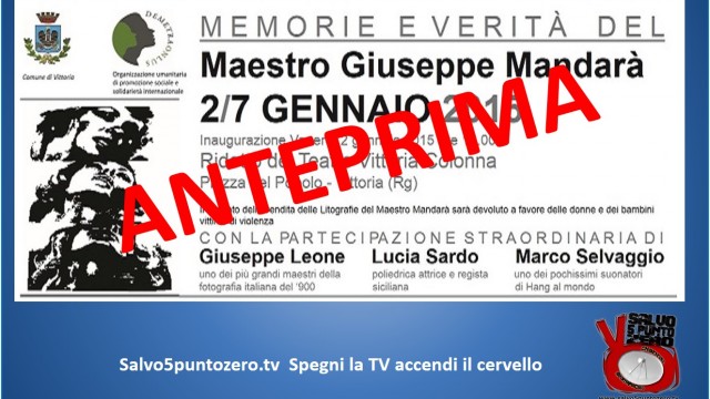 Anteprima evento “Memorie e verità”, mostra delle litografie di Giuseppe Mandarà. 02/01/2015