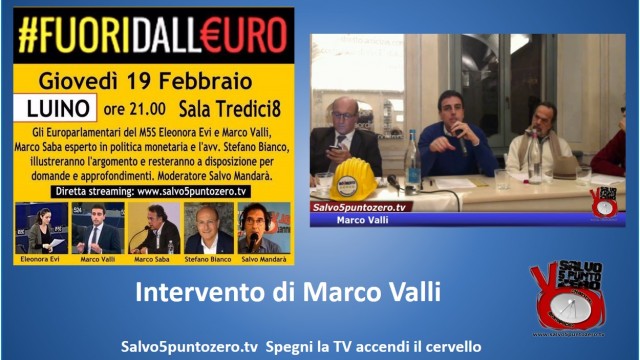 #Fuoridalleuro. Luino. Intervento di Marco Valli. 19/02/2015