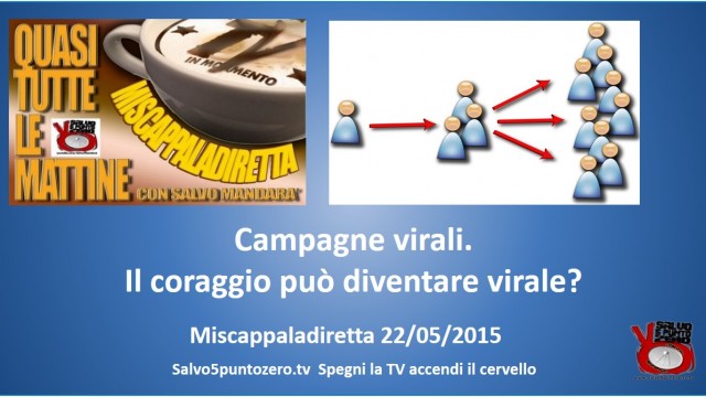 Miscappaladiretta 22/05/2015. Campagne virali. Il coraggio può diventare virale?