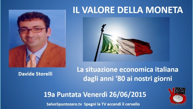 Il valore della moneta di Davide Storelli. 19a Puntata. La situazione economica italiana dagli anni ’80 ai nostri giorni