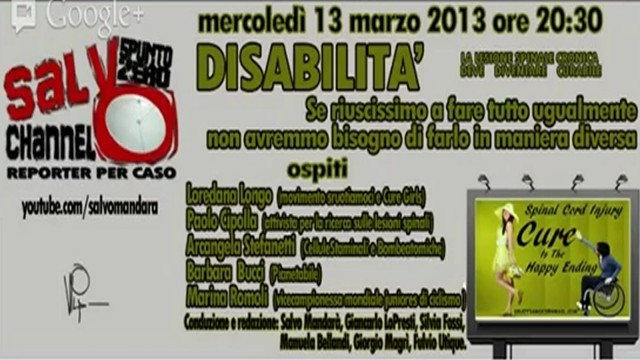 Disabilità: la lesione spinale cronica deve diventare guaribile. 13/03/2013.